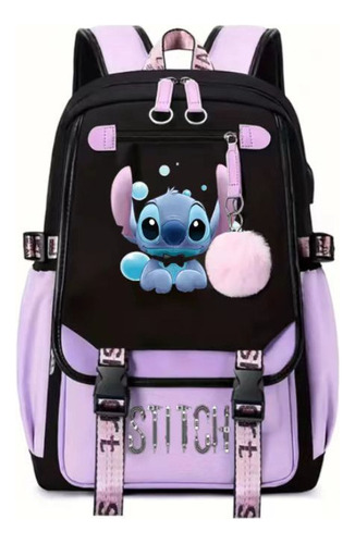 Mochila Escolar De Grande Capacidade Stitch Da Nova Série Nh