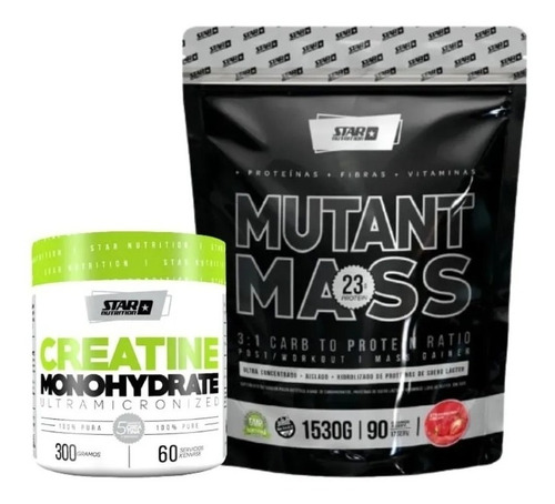 Mutant Mass 1,5 Kg + Creatina X 300gr Star Nutrition