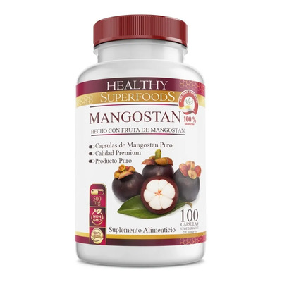Healthy Superfoods Mangostan(mangosteen) Orgánico Premium 100 Capsulas 500mg Sabor Natural | Meses sin interés