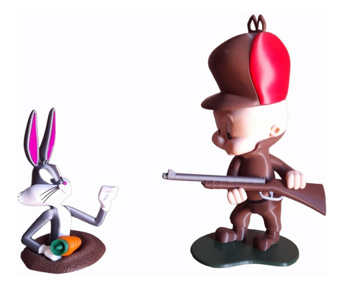 Figuras Bugs Bunny Y Elmer Gruñón - Impresión 3d