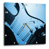 3drose Dpp__2 Guitarra En Reloj De Pared Azul, 13 Por 13