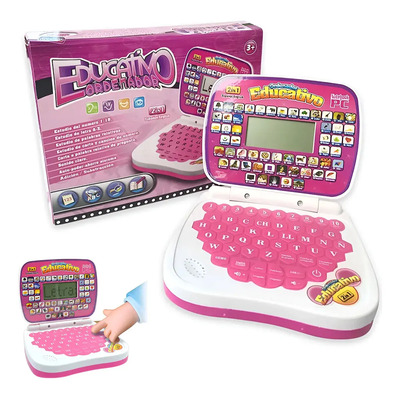 Mini Portátil Interactivo Educativo Español/inglés Para Niño Rosa