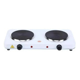 Cocina Eléctrica Portátil 2 Platos Encimera De 2000w Blanca