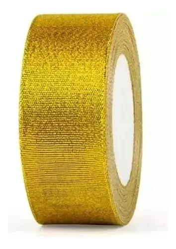 Listón De Organza Metalizada 30mm Ancho Por 23 Mts Largo