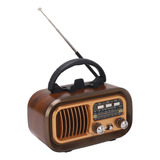 Altavoz De Radio Vintage Portátil De 3 Bandas Multifuncional