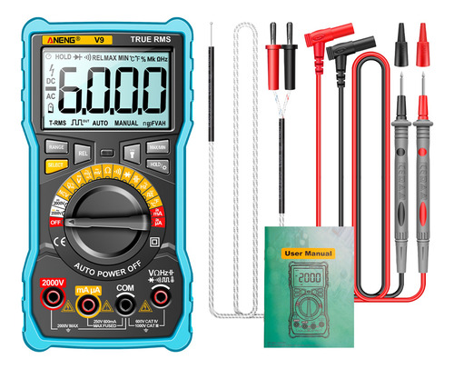 Multímetros V9 Aneng Tester Tools Capacimetro Eléctrico