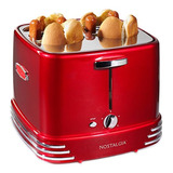 Nostalgia Rhdt800retrored Four Popup Hot Dog Tostadora Color Retro Red