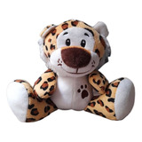 Leopardo De Peluche Huellita Bordado Original Importado Cute