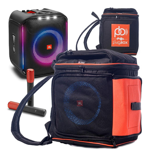 Case Bolsa Mochila P/ Jbl Partybox Encore C Bolso Microfones