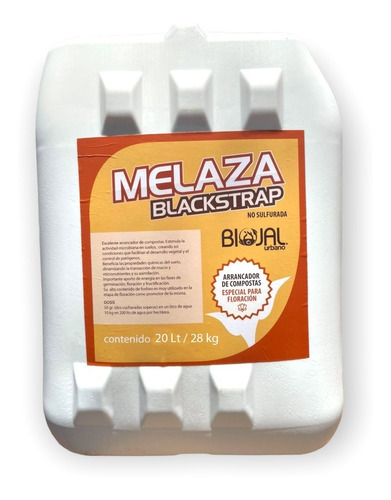 Melaza Caña Blackstrap Uso Agrícola 20 Lts No Sulfurada