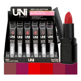 24 Batom Matte Red Collection Ba37ds Uni Makeup Atacado Sj