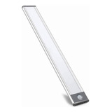 Luminária Led Barra Sensor De Movimento Recarregável 20cm Cor Branco