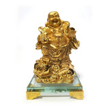 Buda Maitreya (mi Le) De 19cm Para Decoração Bem Ornamentado