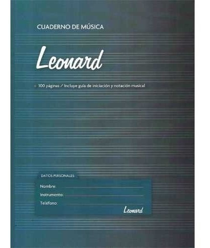 Cuaderno Pentagramado Leonard 50 Hojas Espiralado