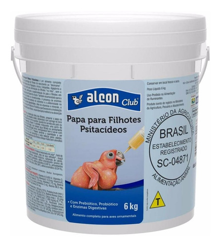 Ração Alcon Papa Psitacídeos Filhotes - 6 Kg