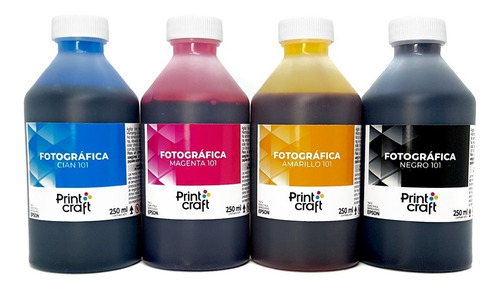 Tinta Fotografica Premium Para Epson Con Sistema Continuo 4 X 250 Ml