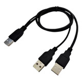 Cabo Y Usb 2.0hd Externo 1 Usb Macho + 2 Usb A Macho 70+20cm