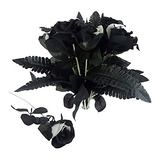 Ramo De Rosas Negras Artificiales, Flores Individuales ...