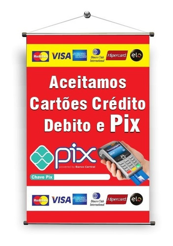 Banner Aceitamos Pix E Cartões 