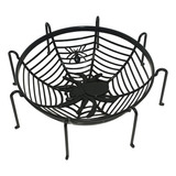 Frutero Halloween Web Con Soporte Para Caramelos, Negro [u]