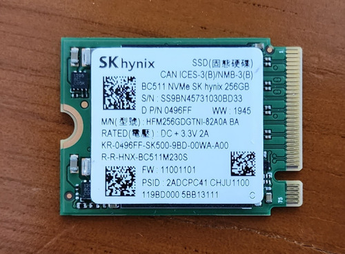 Disco Solido Sk Hynix Bc511 Nvme 256 Gb