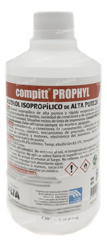 3 Alcohol Isopropilico Alta Pureza 500cc - Delta