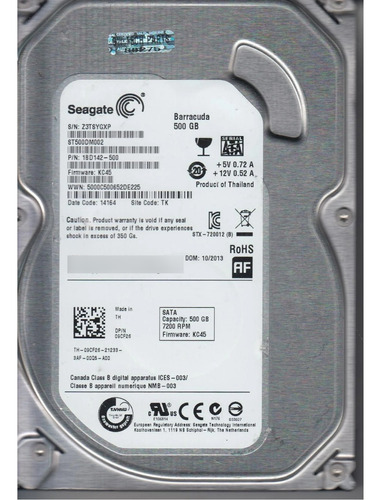 Disco Duro Interno - 500 Gb Seagate Barracuda / Garantía