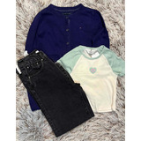 3 Prendas Niña 8-10 Jean Zara/ Playera H&m/ Sweater Tommy H