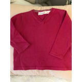 Sweater Zara 12/18 Meses Fucsia Escote V