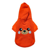 Roupa Pet Moletom Blusa Cachorro E Gato Inverno Cute Laranja