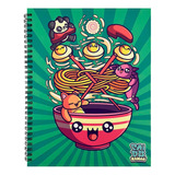 Libreta Cuaderno Profesiona Kawaii Ramen 100 Hojas Stickers 