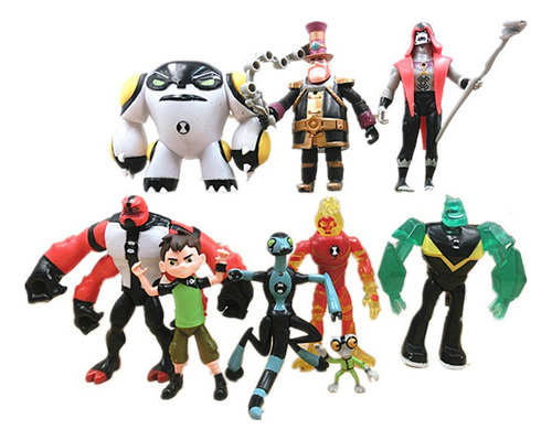 9 Unidades, Modelo De Figura De Ben 10, Regalo Para Niños