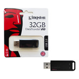 Memoria Usb 32gb Dt20 Negro2.0 Kingston Color Negro