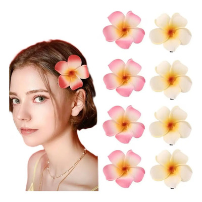8pz Pinzas Para El Cabello Accesorios Cabello Flor Plumeria