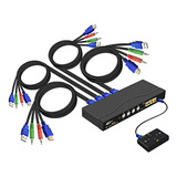 Ultra Hd 4 Port Hdmi Cables Kvm Switch Control 4 Computers/d