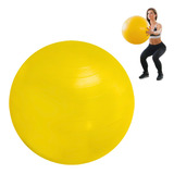 Bola Pilates 75cm Amarelo Yoga Academia Exercicios Treino