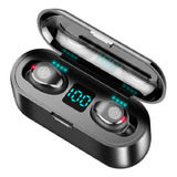 Audífonos Inalámbricos Bluetooth F9-1 Tws Negros Powerbank