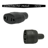 Clavija Hembra Hule Pvc Polarizada Sin Tierra Volteck (10pz)