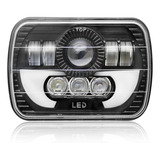 Faro Led Lupa 5x7'' Rectangular Angel Eyes Unidad Alta/baja