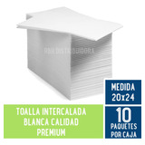 Toalla Intercalada Toallas Blanca + Q Elegante 20x24 X2500