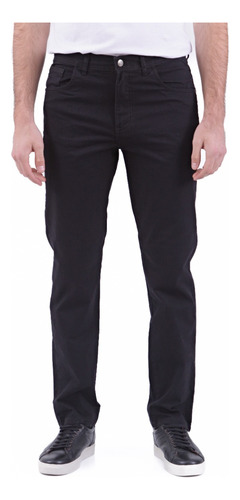 Pantalón Hombre Bravo Jeans De Gabardina Negro T. 40 Al 54