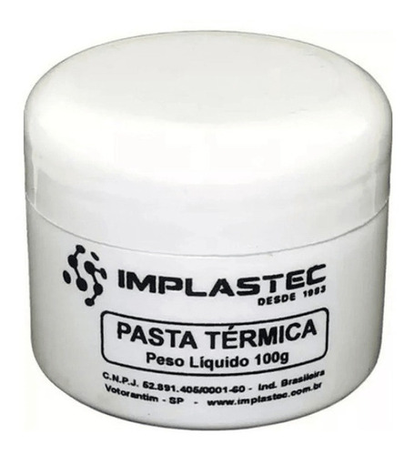 Pasta Térmica Implastec 100g Cor Branco