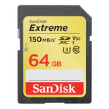 Cartão De Memória Sandisk Sdsdxv6-064g-gncin  Extreme 64gb