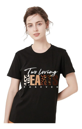 Camiseta De Mujer Con Estampado De Lema Informal De Moda