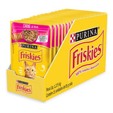 15 Sachês Friskies Gatos Adultos Carne 85g Caixa Fechada