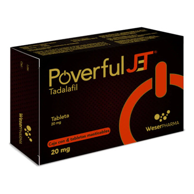 Poverful Jt Tableta 20 Mg, 4 Tabletas | Envío gratis