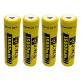 4 Baterias Recarregável Chip 18650 3.7v Li-ion Para Lanterna