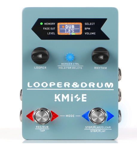 Kmise Loop Pedal & Drum Machine 2 En 1, Pedal De Bucle De G.