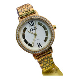 Reloj Qyq Para Mujer Original Pulso Acero Numeros Romanos