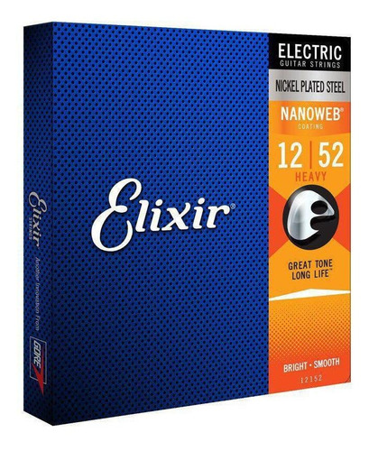 Encordoamento Corda Elixir Para Guitarra 012 Nanoweb 12152